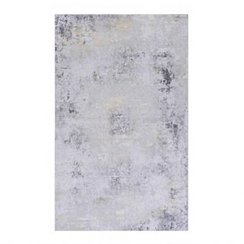 Pnronnc Washable Area Rug Non Slip Low Pile Boho Doormat Carpet