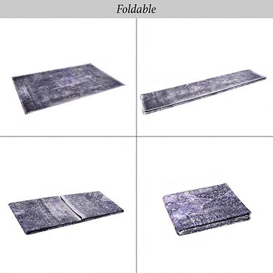 Washable Boho Area Rug Non Slip Low Pile Kitchen Entryway Doormat