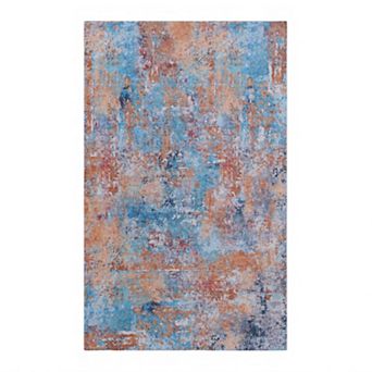 Pnronnc Washable Area Rug Non Slip Low Pile Boho Entryway Doormat Rug