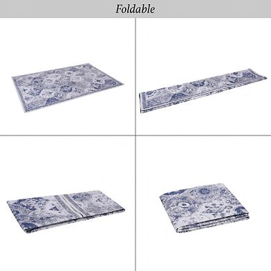 Washable Area Rug Non Slip Boho Kitchen Doormat Low Pile Entryway Rug