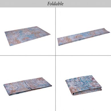 Pnronnc Washable Area Rug Non Slip Low Pile Entryway Kitchen Doormat