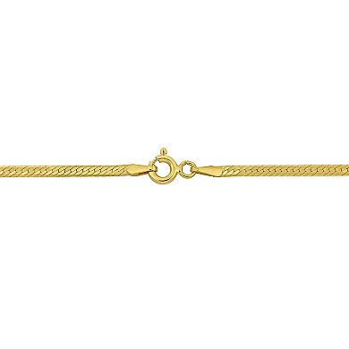 Stella Grace 10k Yellow Gold 2mm Herringbone Chain Necklace