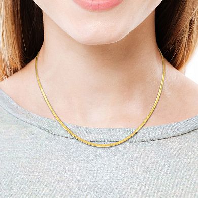 Stella Grace 10k Yellow Gold 2mm Herringbone Chain Necklace