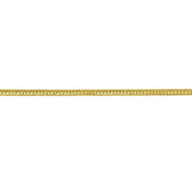 Stella Grace 10k Yellow Gold 2mm Herringbone Chain Necklace