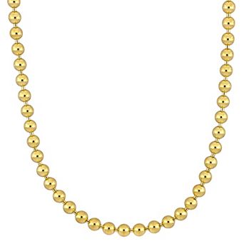 Stella Grace 14k Gold 3mm Ball Bead Necklace