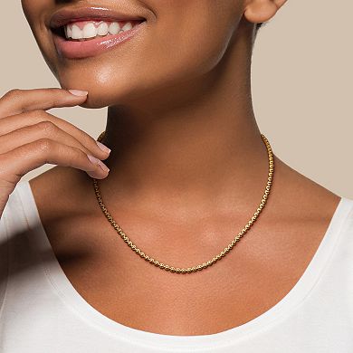 Stella Grace 14k Gold 3mm Ball Bead Necklace