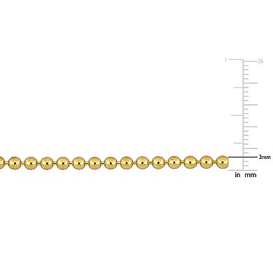 Stella Grace 14k Gold 3mm Ball Bead Necklace