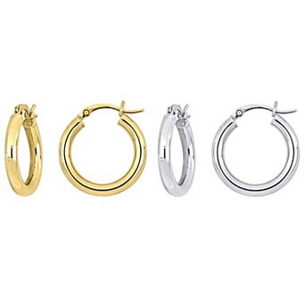 Stella Grace 10k Hoop Earrings Set
