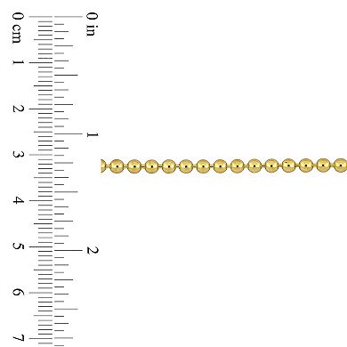 Stella Grace 14k Yellow Gold 3mm Ball Bead Bracelet