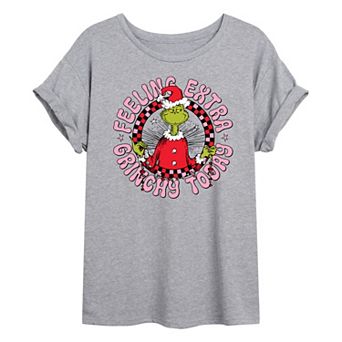 Juniors' Dr. Seuss The Grinch Oversized Tee