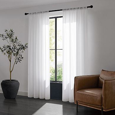 TRU-BARRIER WINDOW SOLUTIONS™ SHEERBARRIER™ 2-Pack Privacy Rod Pocket Window Panels
