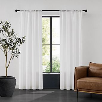 TRU-BARRIER WINDOW SOLUTIONS™ SHEERBARRIER™ 2-Pack Privacy Rod Pocket Window Panels