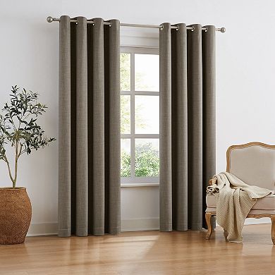 TRU-BARRIER WINDOW SOLUTIONS™ SUNBARRIER™ I-SNAP™ 2-Pack Blackout Grommeted Panels with Removable Liner