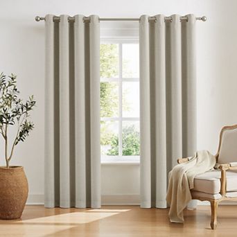 TRU-BARRIER WINDOW SOLUTIONS™ SUNBARRIER™ I-SNAP™ 2-Pack Blackout Grommeted Panels with Removable Liner