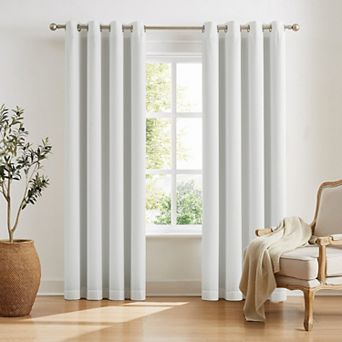 TRU-BARRIER WINDOW SOLUTIONS™ SUNBARRIER™ I-SNAP™ 2-Pack Blackout Grommeted Panels with Removable Liner