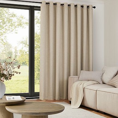 TRU-BARRIER WINDOW SOLUTIONS™ SUNBARRIER™ I-SNAP™ Blackout Grommeted Patio Door Panel with Removable Liner