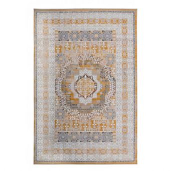 Pnronnc Medallion Doormat Rug Non-Shedding Indoor Entryway Accent Carpet