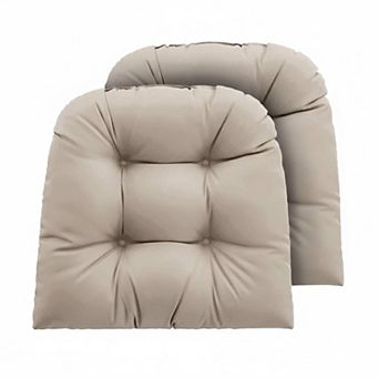Outdoor Chair Cushions Set of 2 Waterproof Fade-Resistant Seat Pads With Ties for Patio Garden
