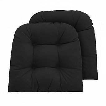 Outdoor Chair Cushions Set of 2 Waterproof Fade-Resistant Seat Pads With Ties for Patio Garden