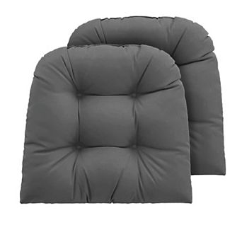 Outdoor Chair Cushions Set of 2 Waterproof Fade-Resistant Seat Pads With Ties for Patio Garden