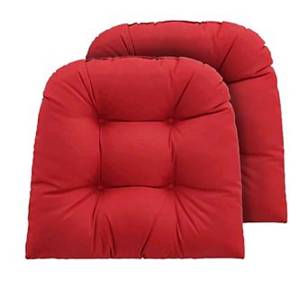 Outdoor Chair Cushions Set of 2 Waterproof Fade-Resistant Seat Pads With Ties for Patio Garden
