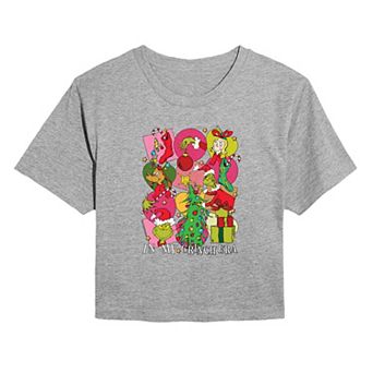 Juniors' Dr. Seuss The Grinch "In My Grinch Era" Cropped Tee