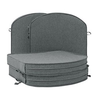 Outdoor Chair Cushions Set of 4 Fade Water Resistant