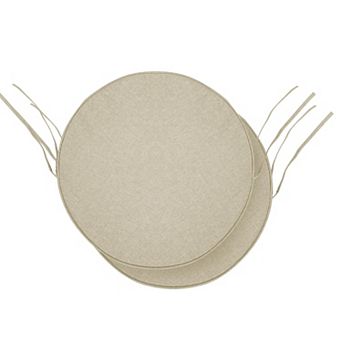 Outdoor Round Chair Cushions 15 Inch Fade-resistant Water-resistant Non-slip Set 2