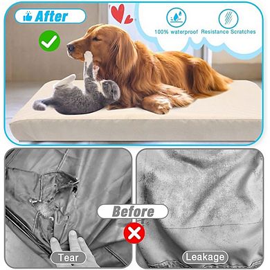 Waterproof Washable Dog Bed Cover Sheets, 2 Pack