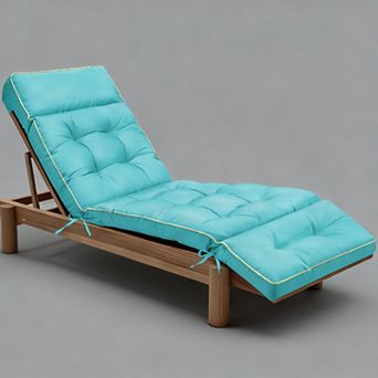 Outdoor Chaise Lounge Cushion Memory Foam Patio Chair Water-Repellent