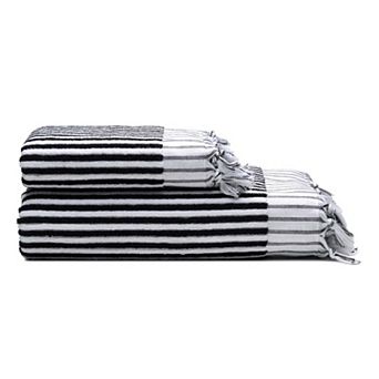 Stripes Turkish Cotton Terry Bath and Hand Towel - Set