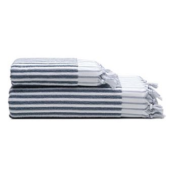 Stripes Turkish Cotton Terry Bath and Hand Towel - Set
