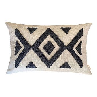 Punch Needle Ndebele Lumbar Pillow - Cover Only