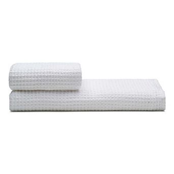 Waffle Turkish Cotton Bath and Hand Towel - Set