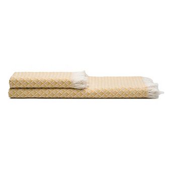 Serenity Grid Turkish Cotton Bath and Hand Towel - Set