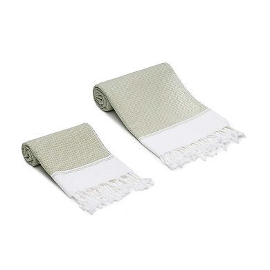 Pria Turkish Cotton Hand Towels - Set of 2