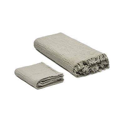 Soho Supersoft 4-Layer Cotton Gauze Hand Towels - Set of 2