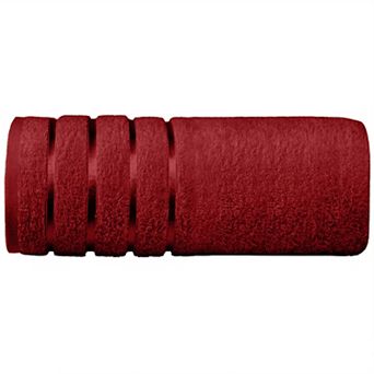 Elegant Comfort 1 pc premium turkish cotton 4 lines stripe jumbo towel 35x 70 inch