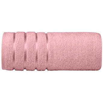 Elegant Comfort 1 pc premium turkish cotton 4 lines stripe jumbo towel 35x 70 inch