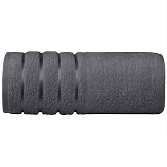Elegant Comfort 1 pc premium turkish cotton 4 lines stripe jumbo towel 35x 70 inch