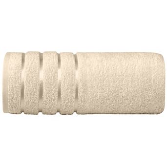 Elegant Comfort 1 pc premium turkish cotton 4 lines stripe jumbo towel 35x 70 inch