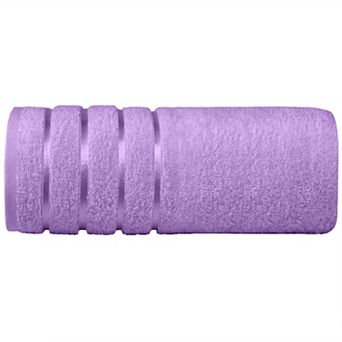 Elegant Comfort 1 pc premium turkish cotton 4 lines stripe jumbo towel 35x 70 inch