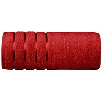 Elegant Comfort 1 pc premium turkish cotton 4 lines stripe jumbo towel 35x 70 inch