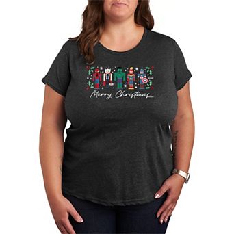 Plus Size Marvel Merry Christmas Nutcrackers Graphic Tee