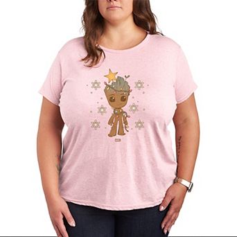 Plus Size Marvel Guardians Of The Galaxy Groot Graphic Tee