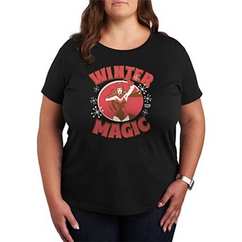 Plus Size Marvel Scarlet Witch Winter Magic Graphic Tee
