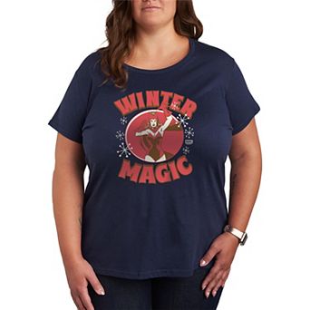 Plus Size Marvel Scarlet Witch Winter Magic Graphic Tee