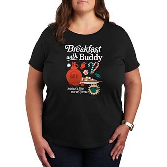 Plus Size Elf Breakfast with Buddy Graphic Tee