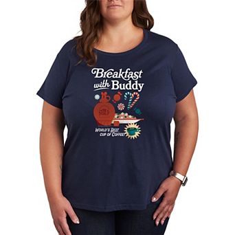Plus Size Elf Breakfast with Buddy Graphic Tee
