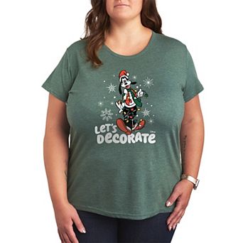 Plus Size Disney 's Goofy "Let's Decorate" Christmas Graphic Tee
